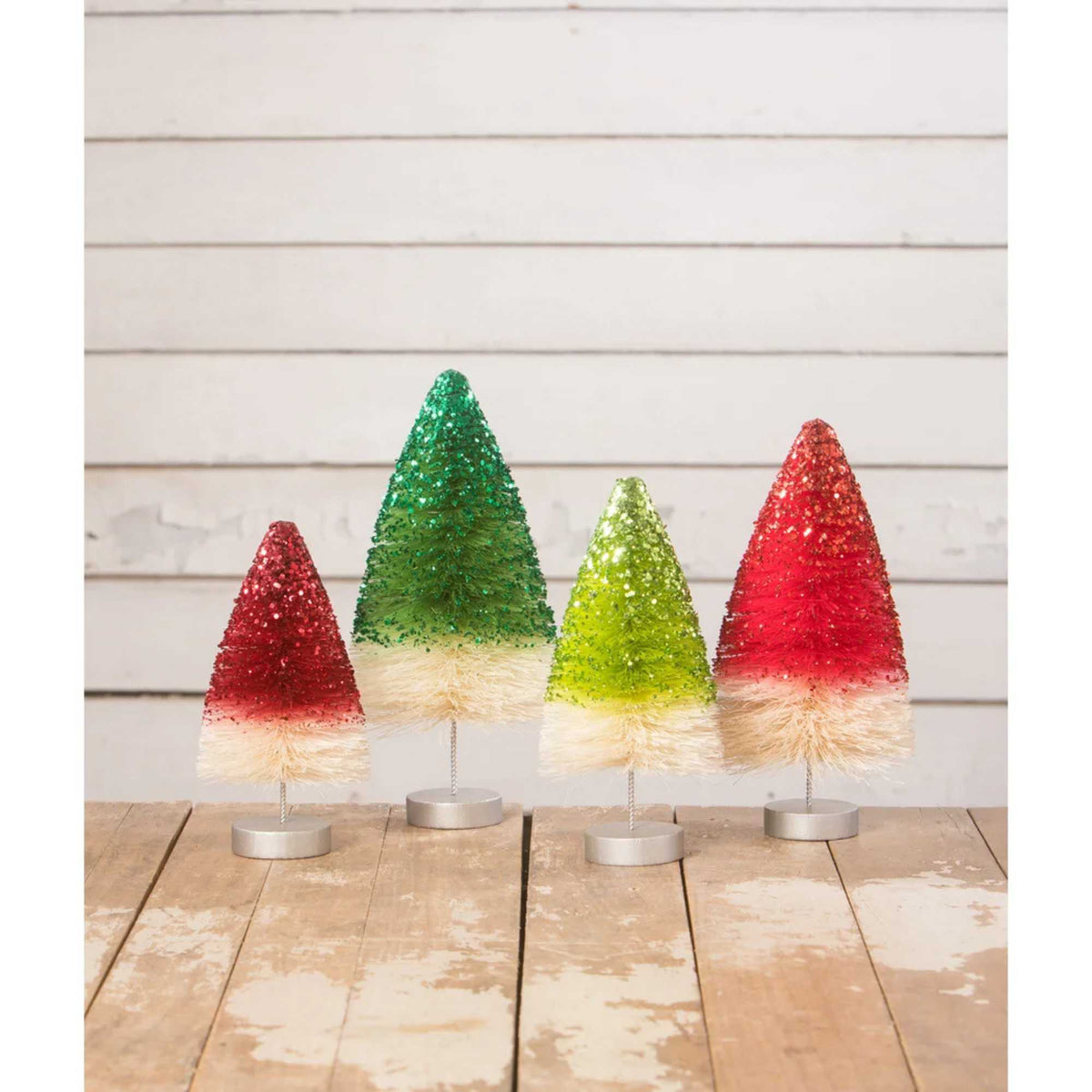 Bethany Lowe Retro Holiday Sparkle Trees S4 - - SBKGifts.com