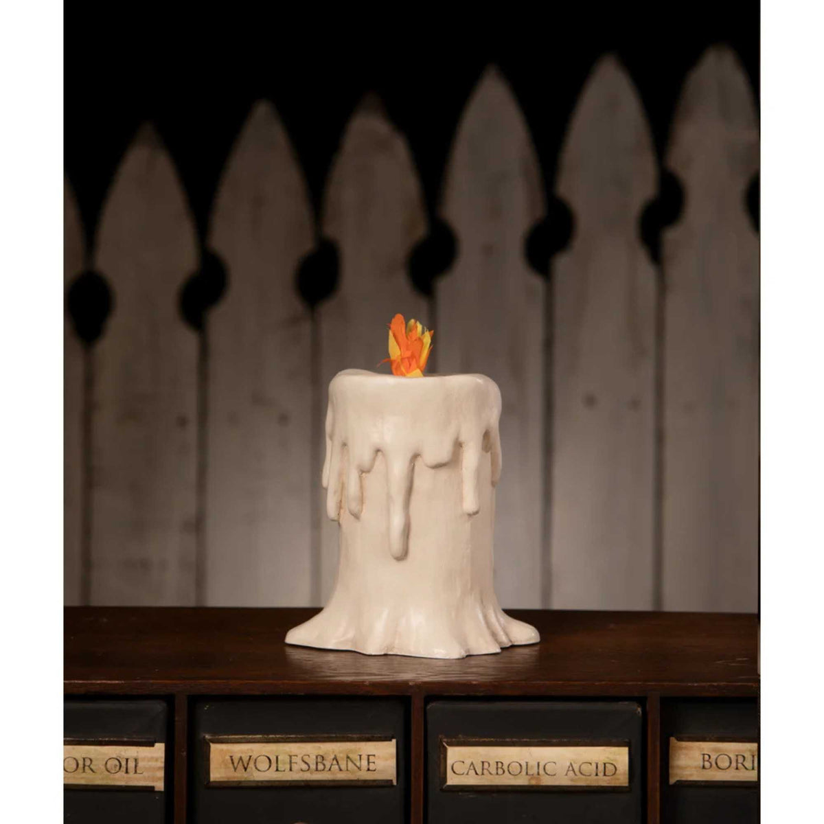 Bethany Lowe Tall Flamin' Candle Luminary - - SBKGifts.com