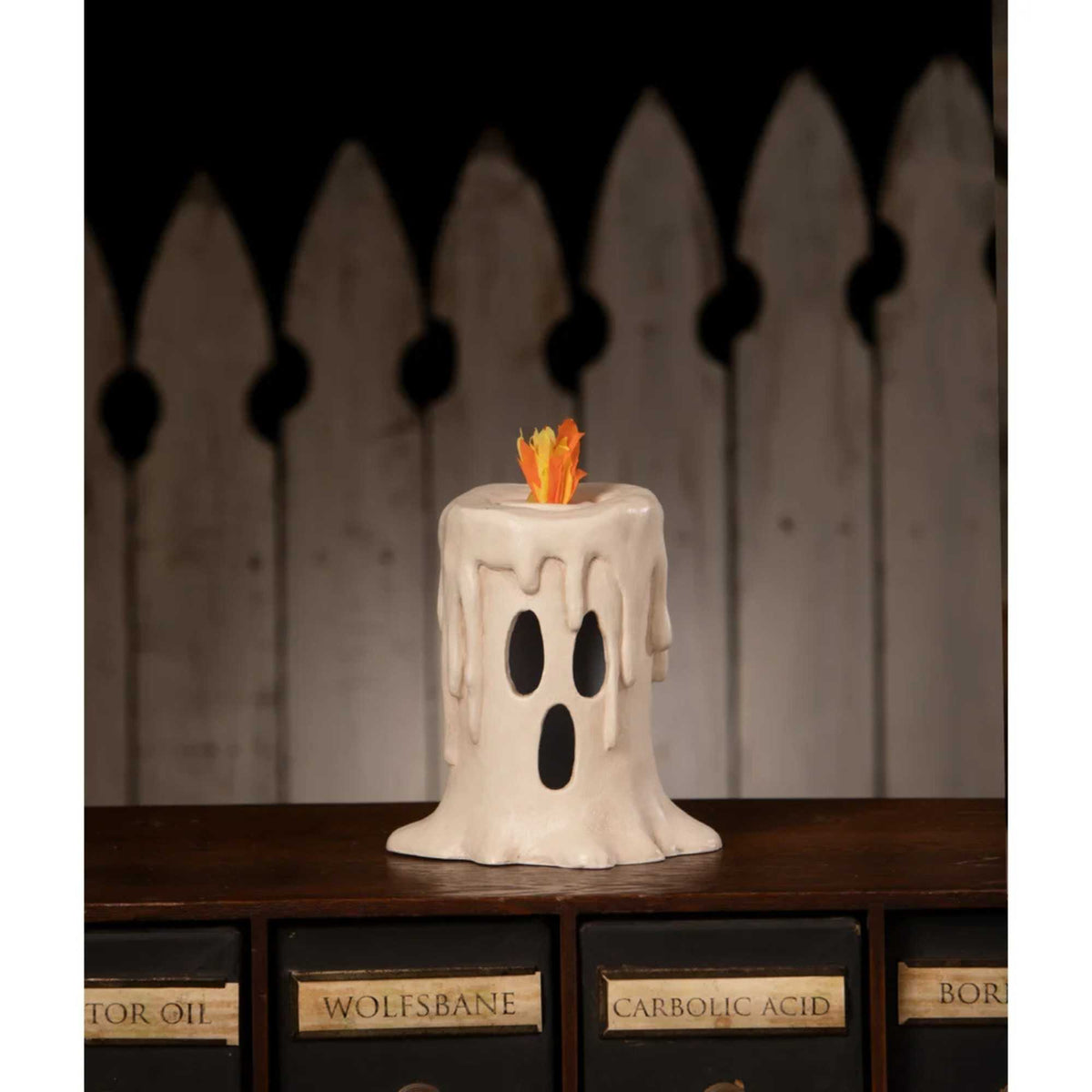 Bethany Lowe Tall Flamin' Candle Luminary - - SBKGifts.com