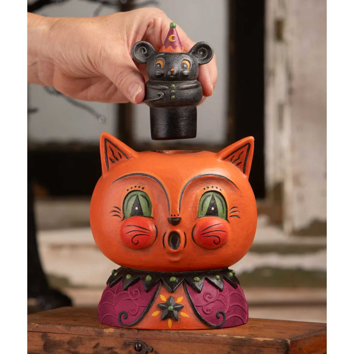 Bethany Lowe Copper Cat & Merlin Mouse - - SBKGifts.com