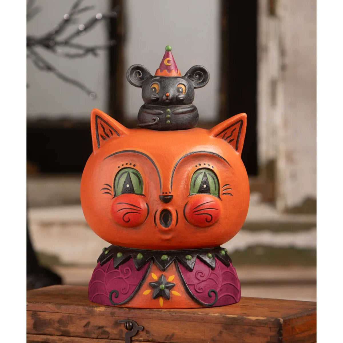 Bethany Lowe Copper Cat & Merlin Mouse - - SBKGifts.com