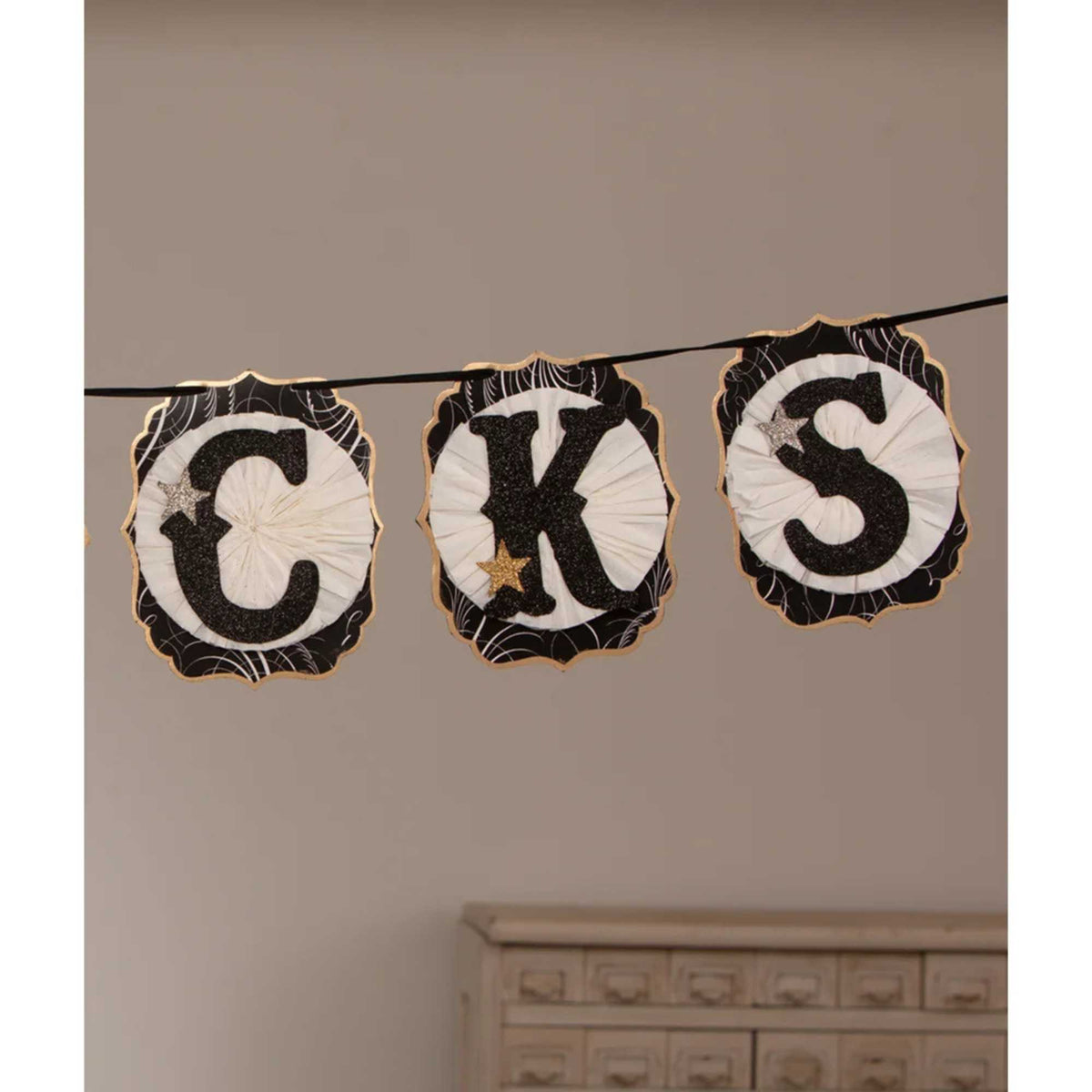 Bethany Lowe Tricks & Stars Garland - - SBKGifts.com