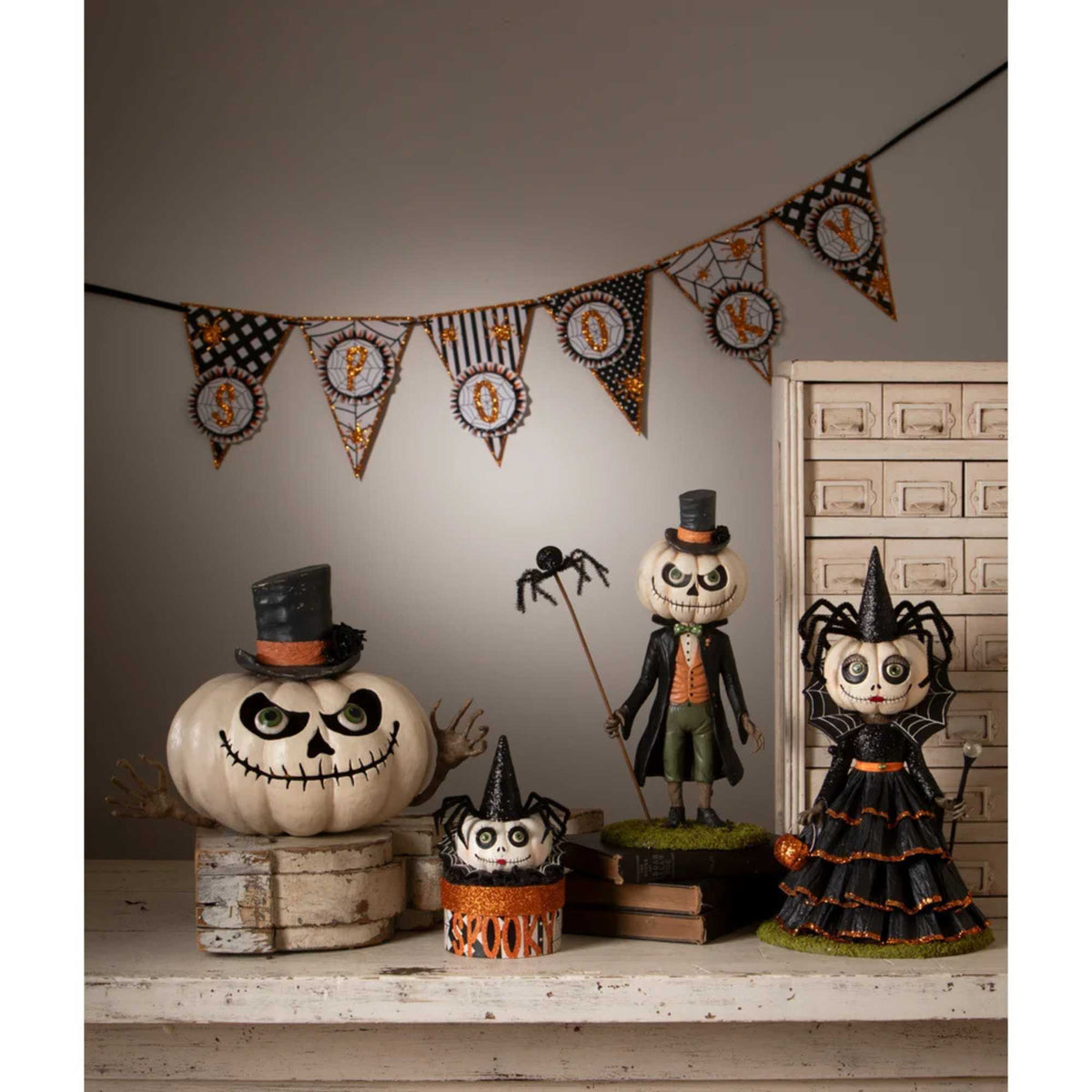 Bethany Lowe Spooky Spider Garland - - SBKGifts.com