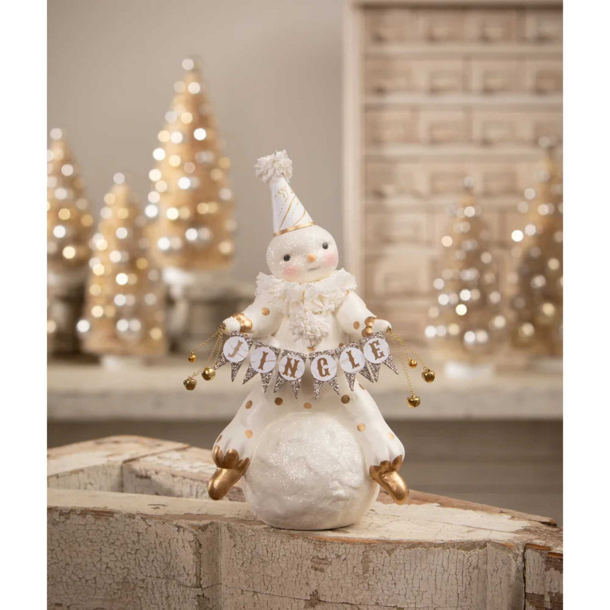 Bethany Lowe Jingle Snowman On Snowball - - SBKGifts.com