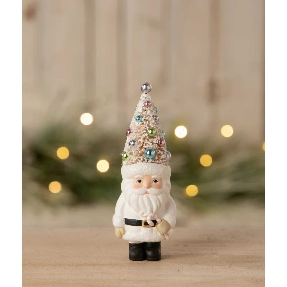 Bethany Lowe Pastel Tree Santa With Candy - - SBKGifts.com