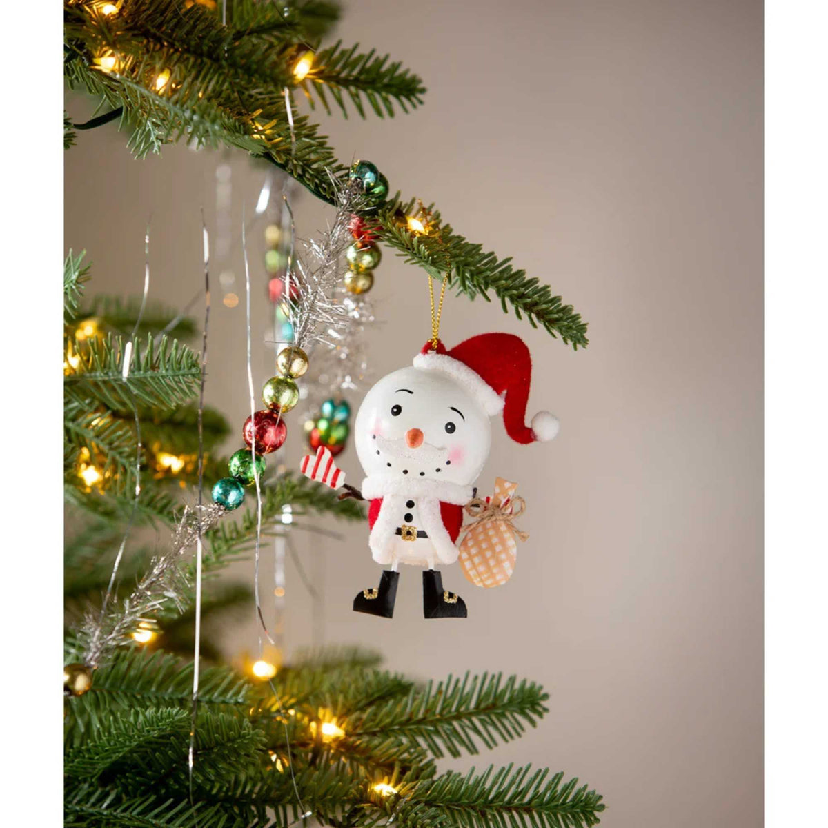 Bethany Lowe Snowman Santa Ornament - - SBKGifts.com