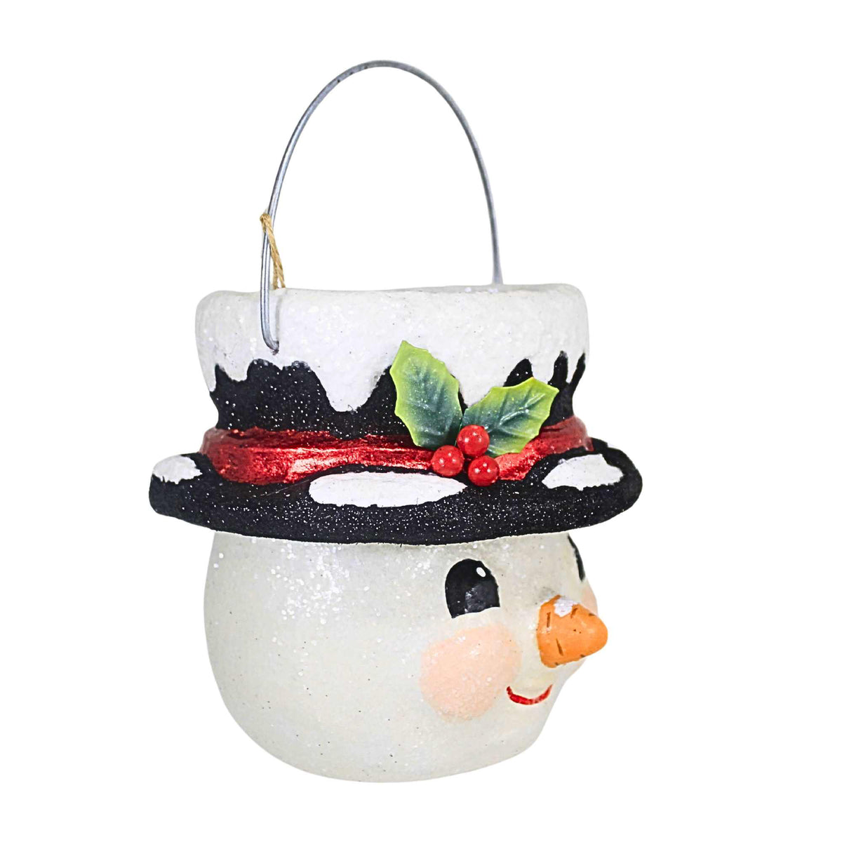 Bethany Lowe Holly Hat Snowman Small - - SBKGifts.com