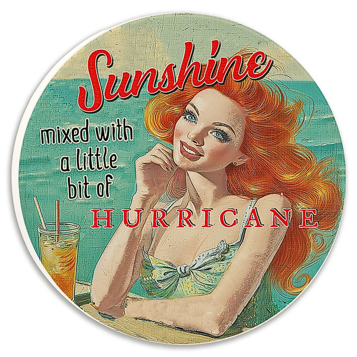 Tipsy Coasters Sunshine Mixed With A Little Bit Of Hurricane - - SBKGifts.com