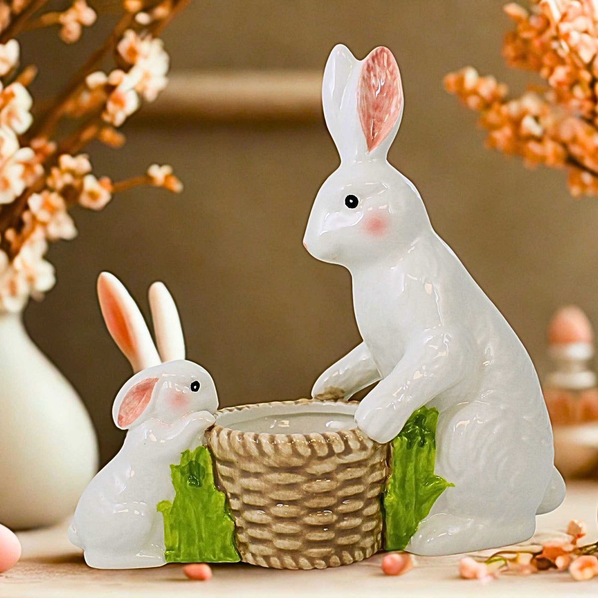 Roman Bunny Basket Planter - - SBKGifts.com