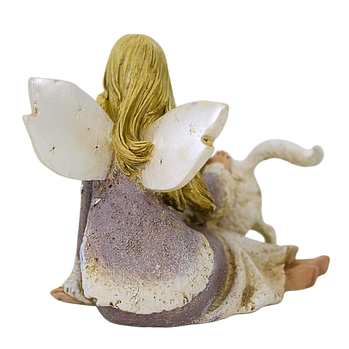 Roman Angel With Cat Figurine - - SBKGifts.com