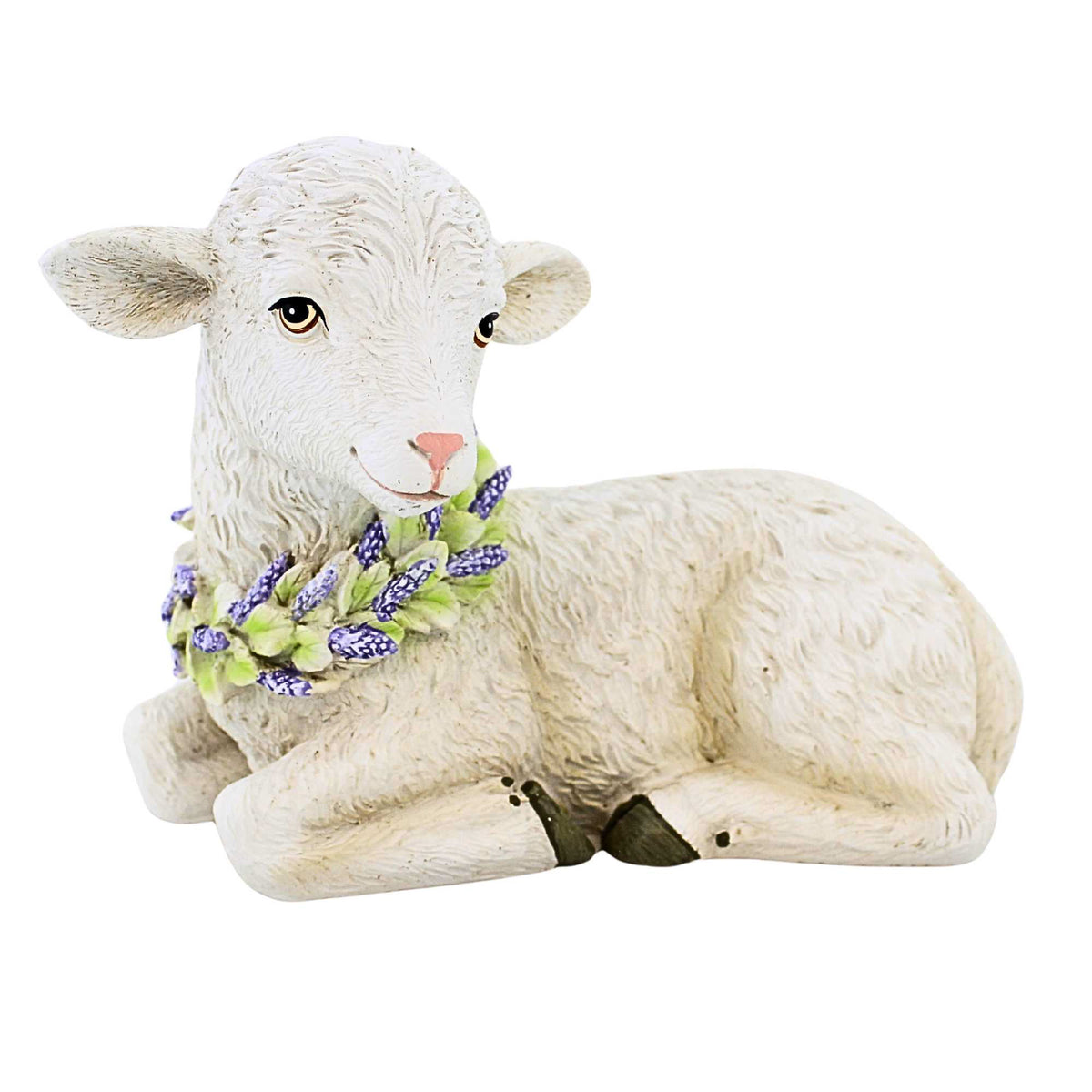 65906 Lamb With Flower Wreath 18037