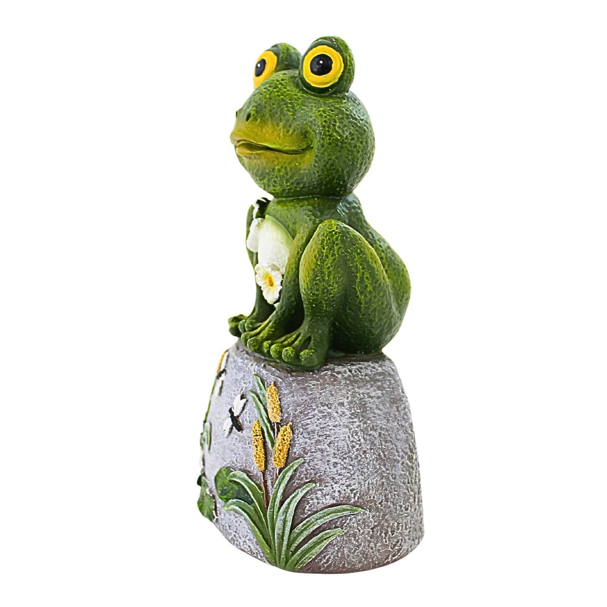 Roman Frog On Stone Figurine - - SBKGifts.com