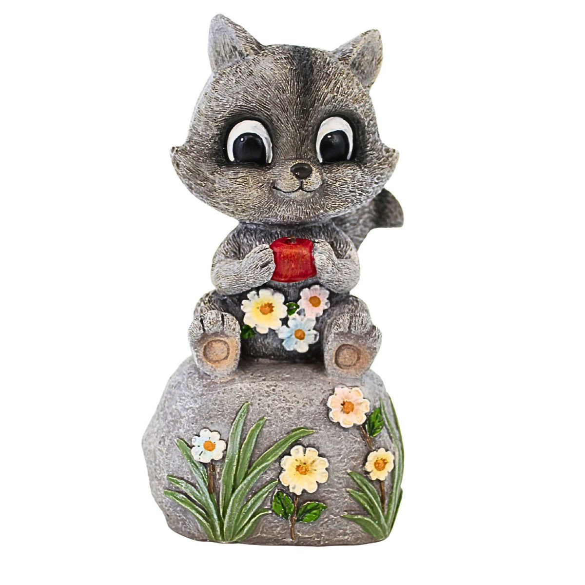 65910 Raccoon On Stone Figurine 15484