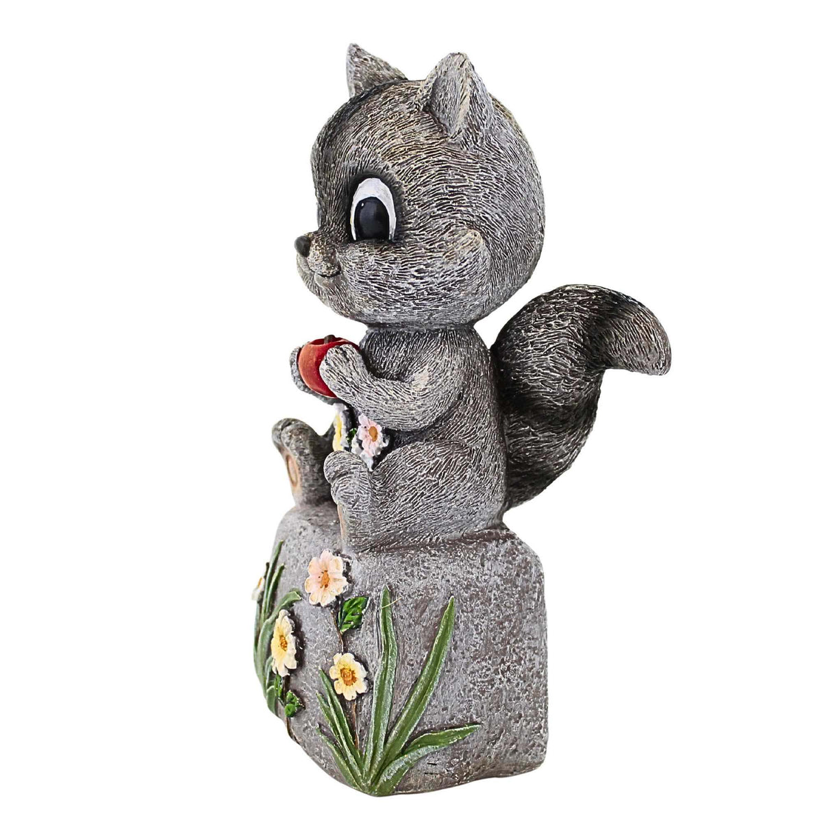 Roman Raccoon On Stone Figurine - - SBKGifts.com