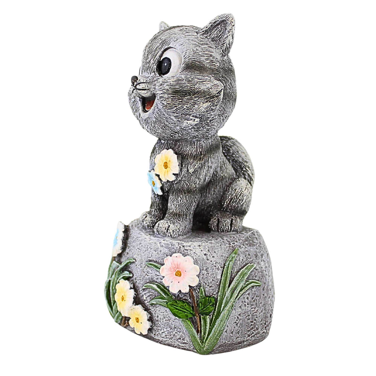 Roman Cat On Stone Figurine - - SBKGifts.com