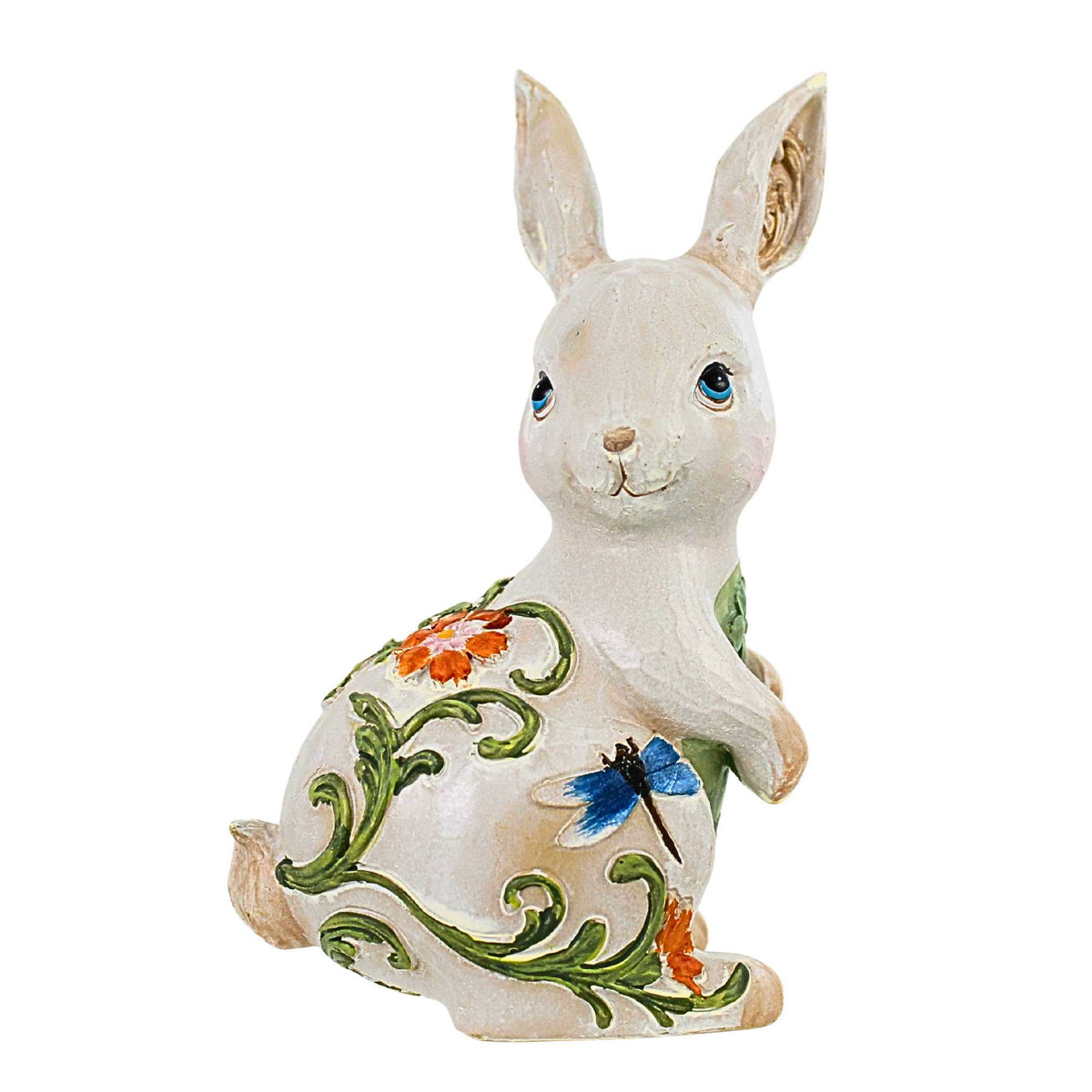 65914 Rabbit Figurine With Flowers 12934