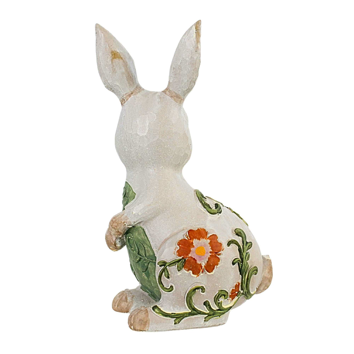 Roman Rabbit Figurine With Flowers - - SBKGifts.com