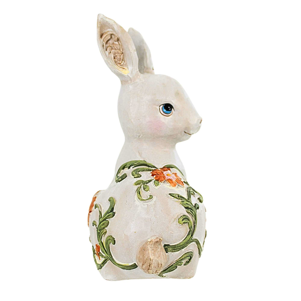 Roman Rabbit Figurine With Flowers - - SBKGifts.com