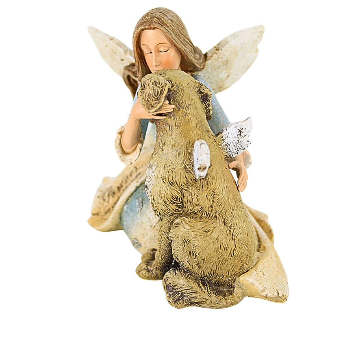 Roman Angel With Dog Figurine - - SBKGifts.com