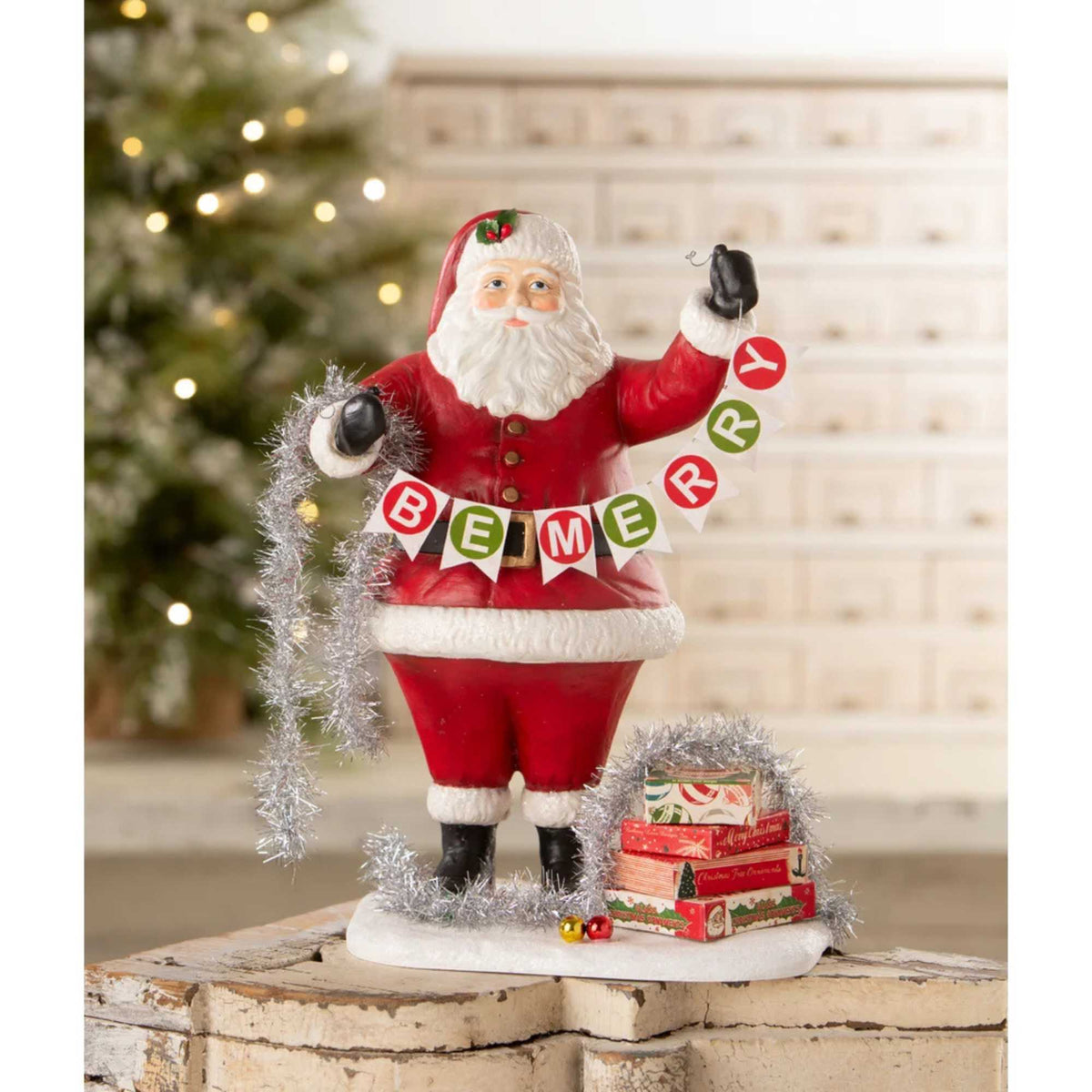 Bethany Lowe Deck The Halls Santa - - SBKGifts.com