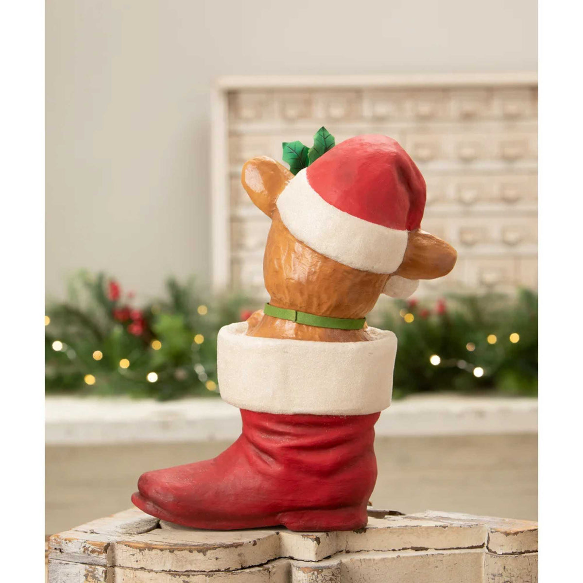 Bethany Lowe Reenie Reindeer In Boot - - SBKGifts.com