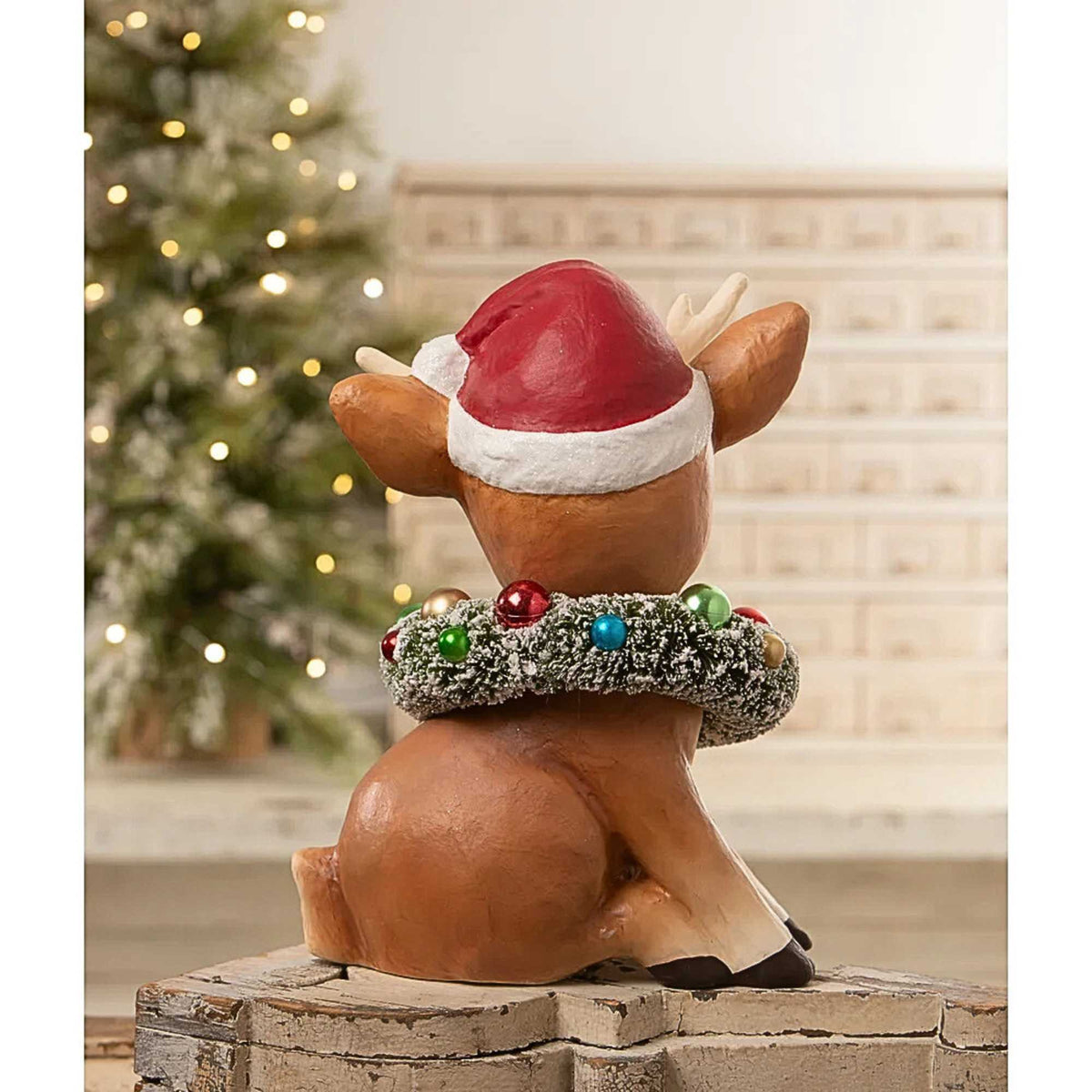 Bethany Lowe Large Twinkle Santa's Reindeer - - SBKGifts.com