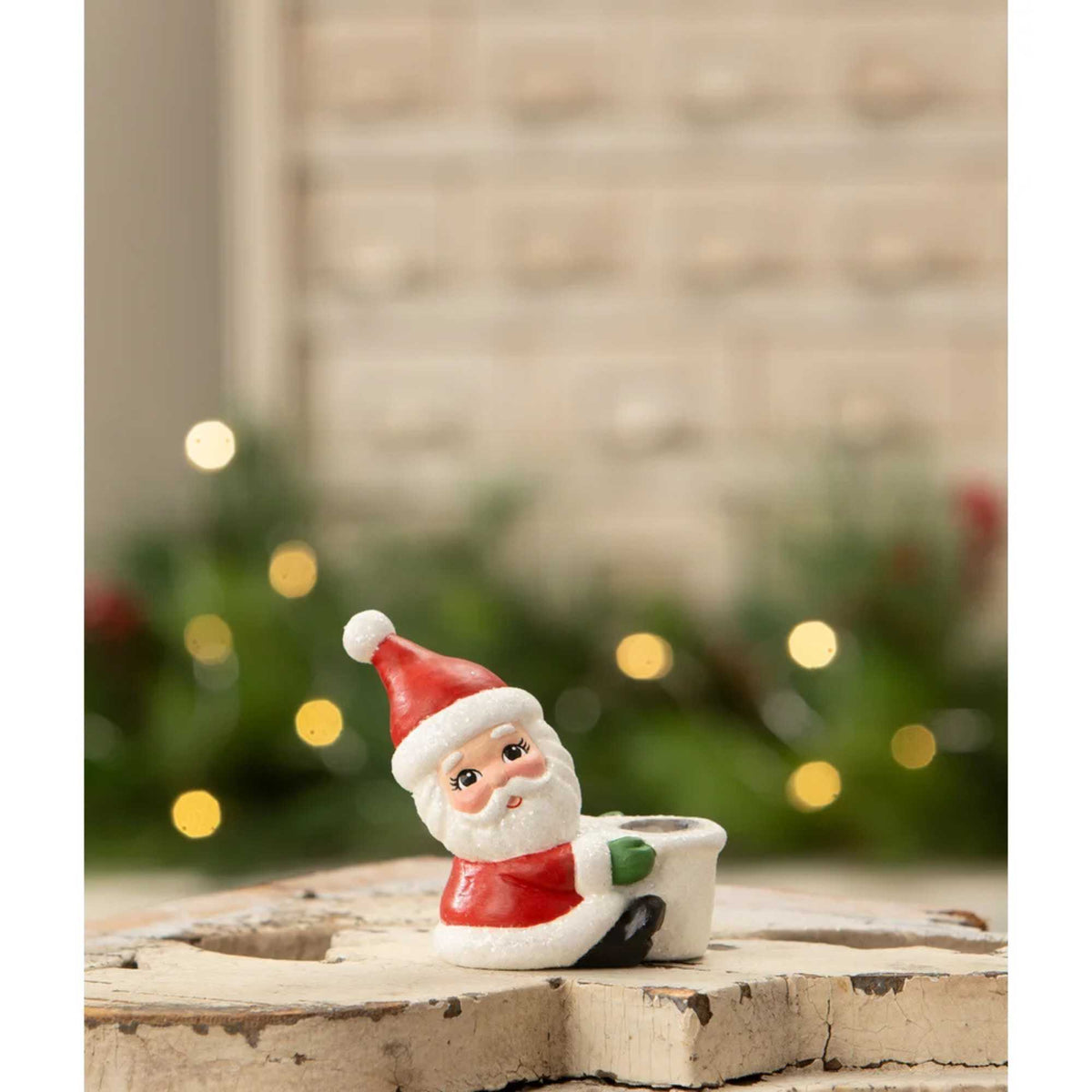 Bethany Lowe Santa Taper Candle Holder - - SBKGifts.com