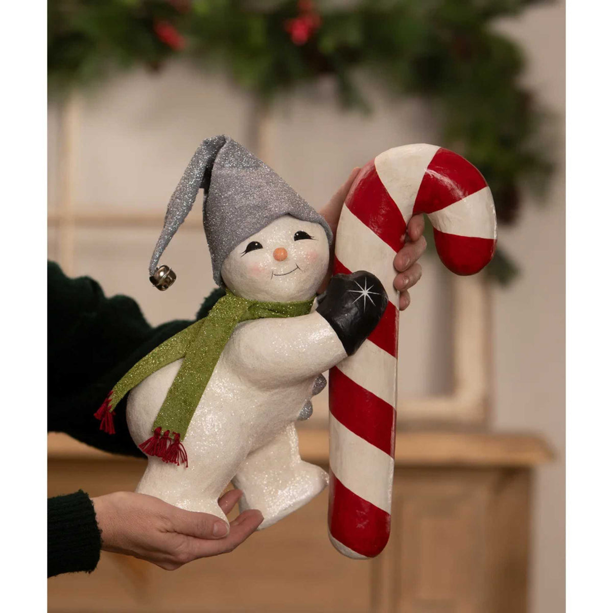 Bethany Lowe Candy Cane Snowman - - SBKGifts.com