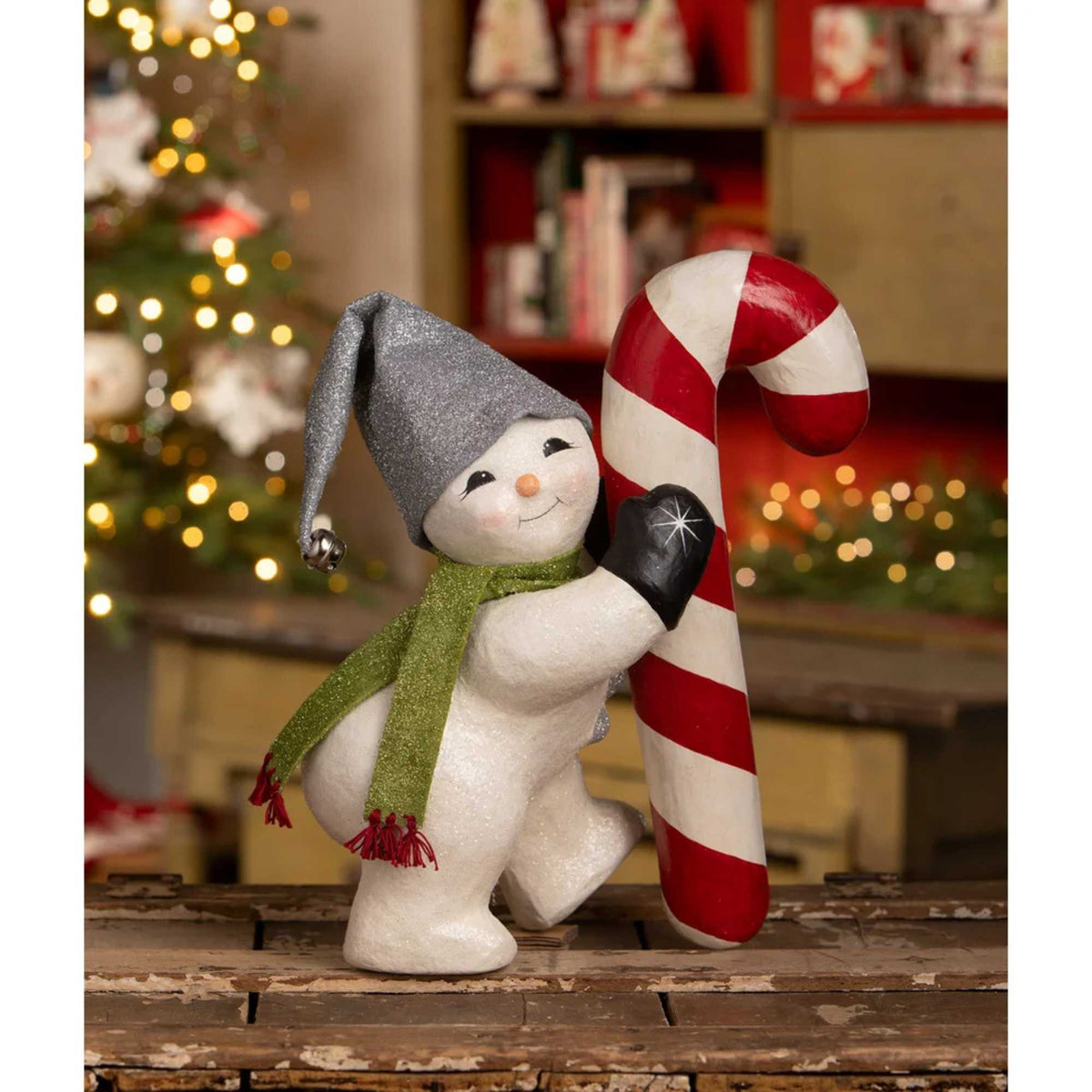 Bethany Lowe Candy Cane Snowman - - SBKGifts.com