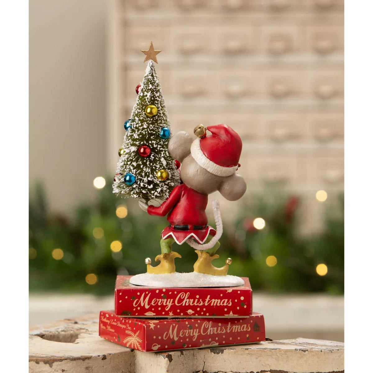 Bethany Lowe Christmas Mouse Gus - - SBKGifts.com