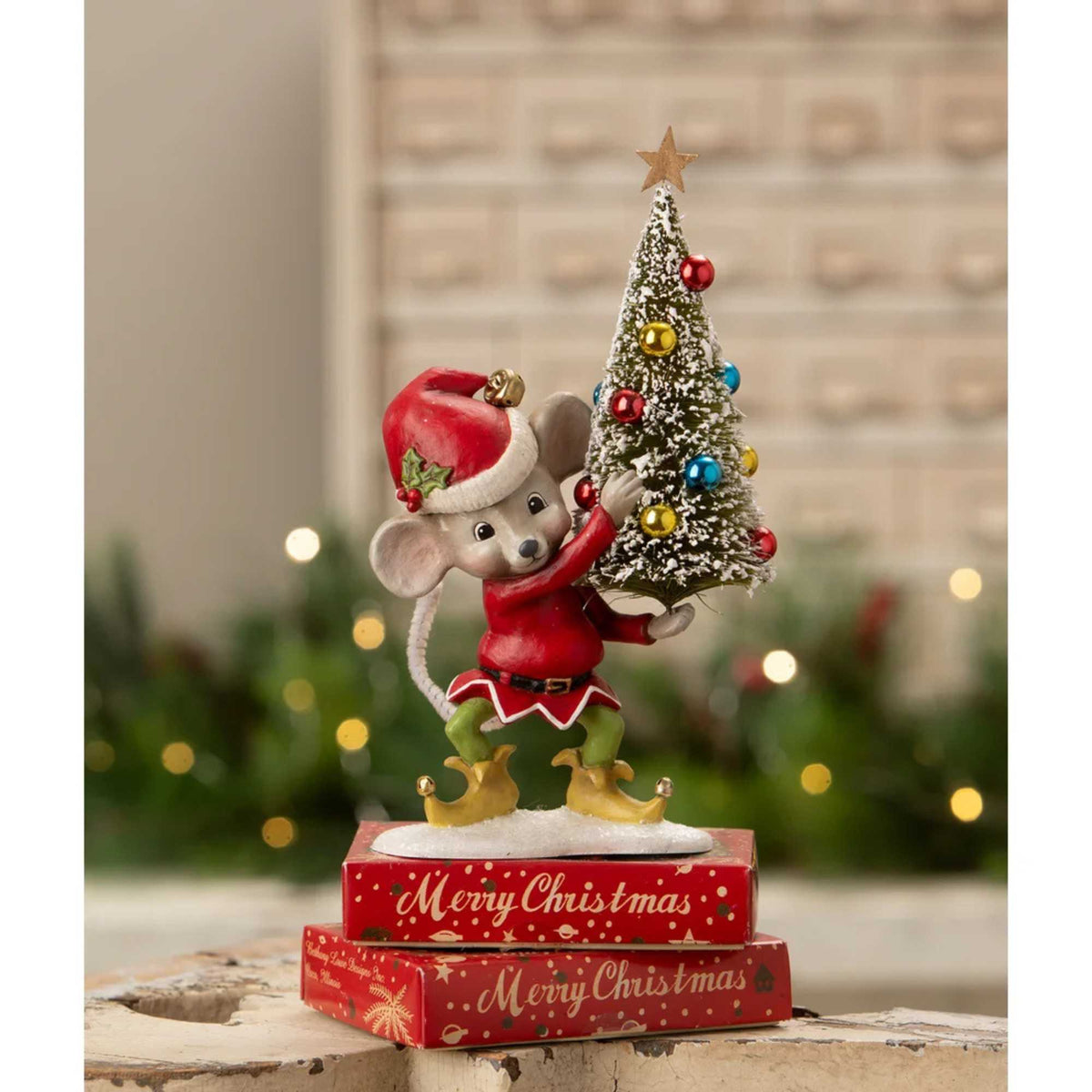 Bethany Lowe Christmas Mouse Gus - - SBKGifts.com