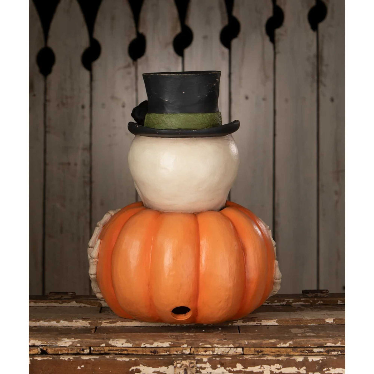 Bethany Lowe Mr. Skully With Pumpkin - - SBKGifts.com