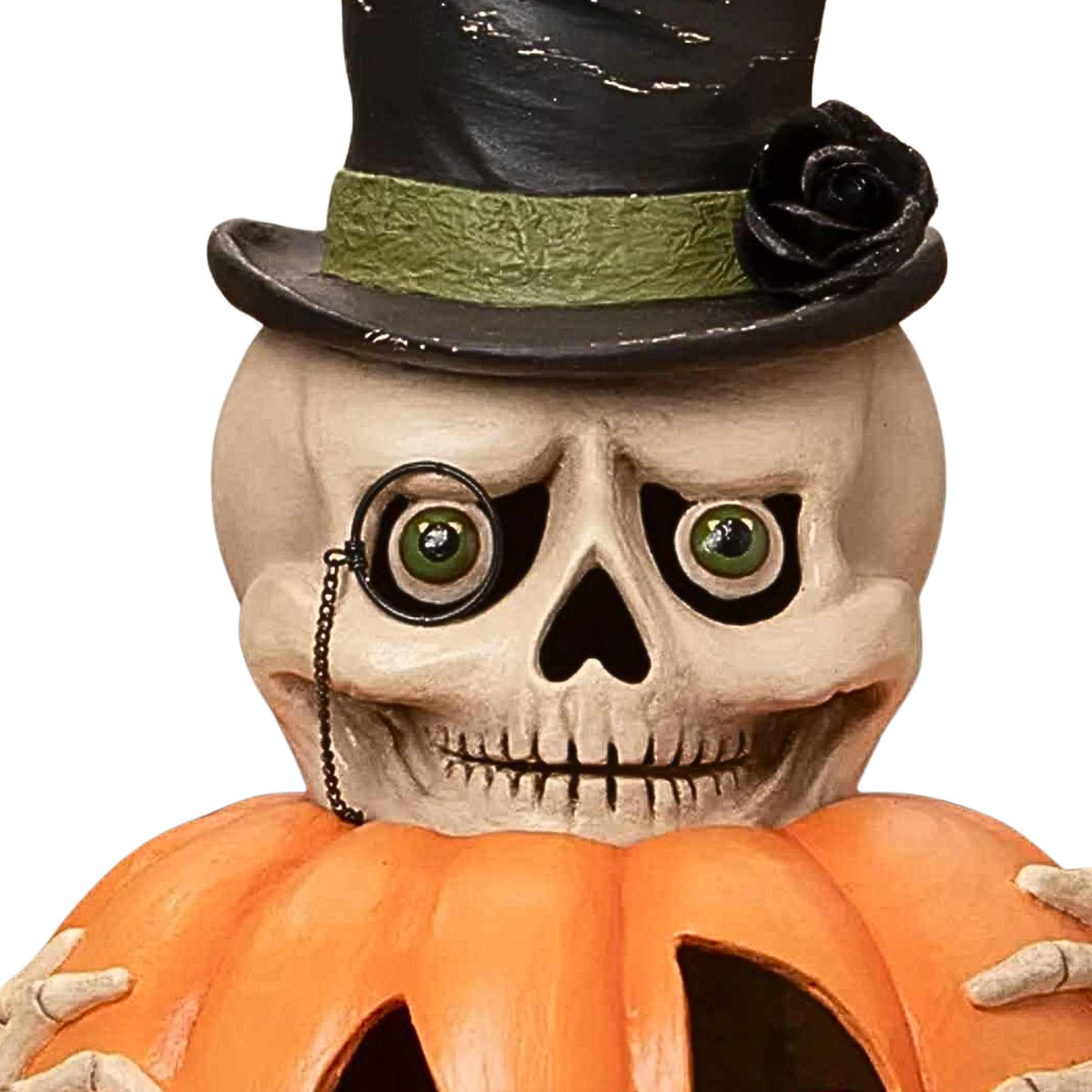 Bethany Lowe Mr. Skully With Pumpkin - - SBKGifts.com