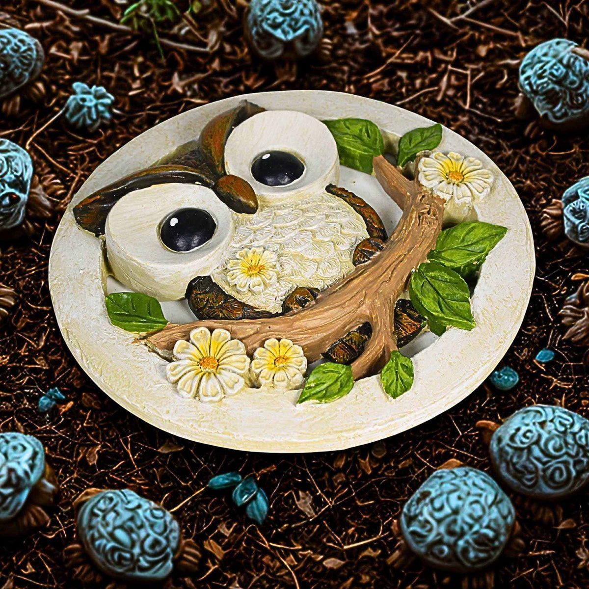 Roman Owl Garden Stepping Stone - - SBKGifts.com