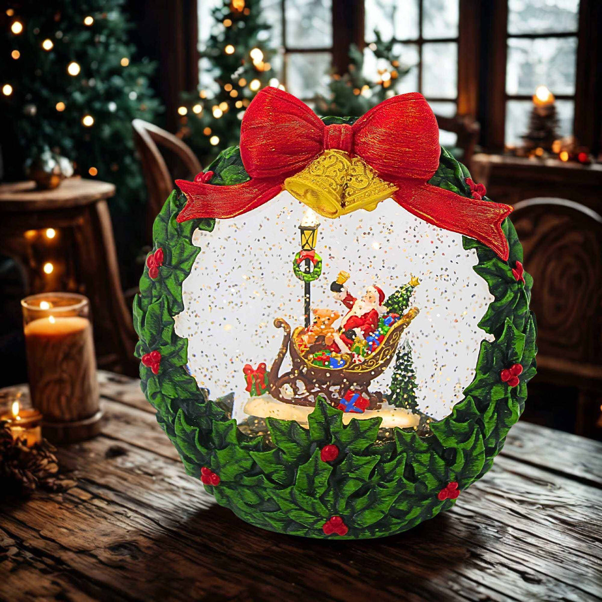 Roman Lighted Swirl Wreath - - SBKGifts.com