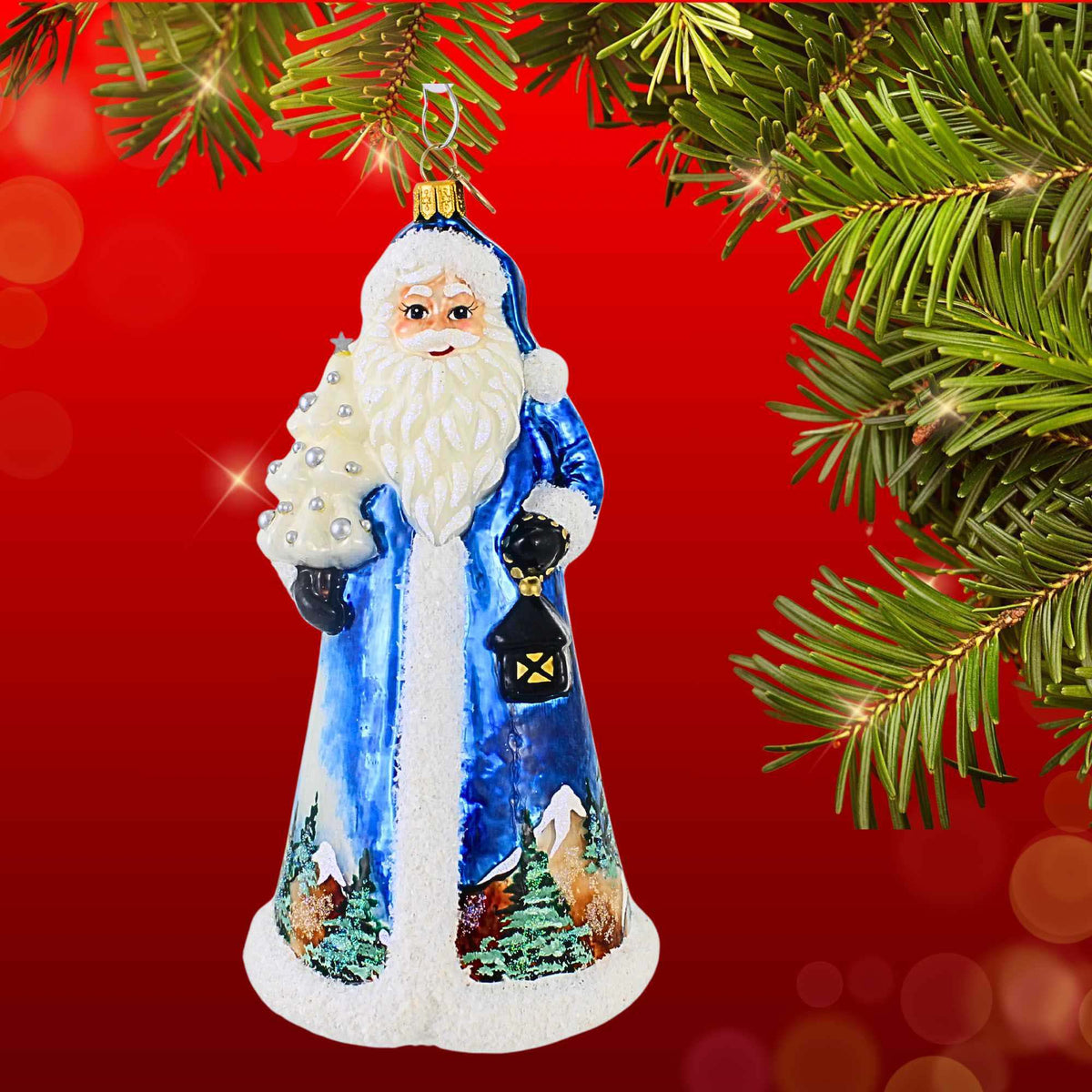 Blubom Santa With Snowman In The Forest - - SBKGifts.com