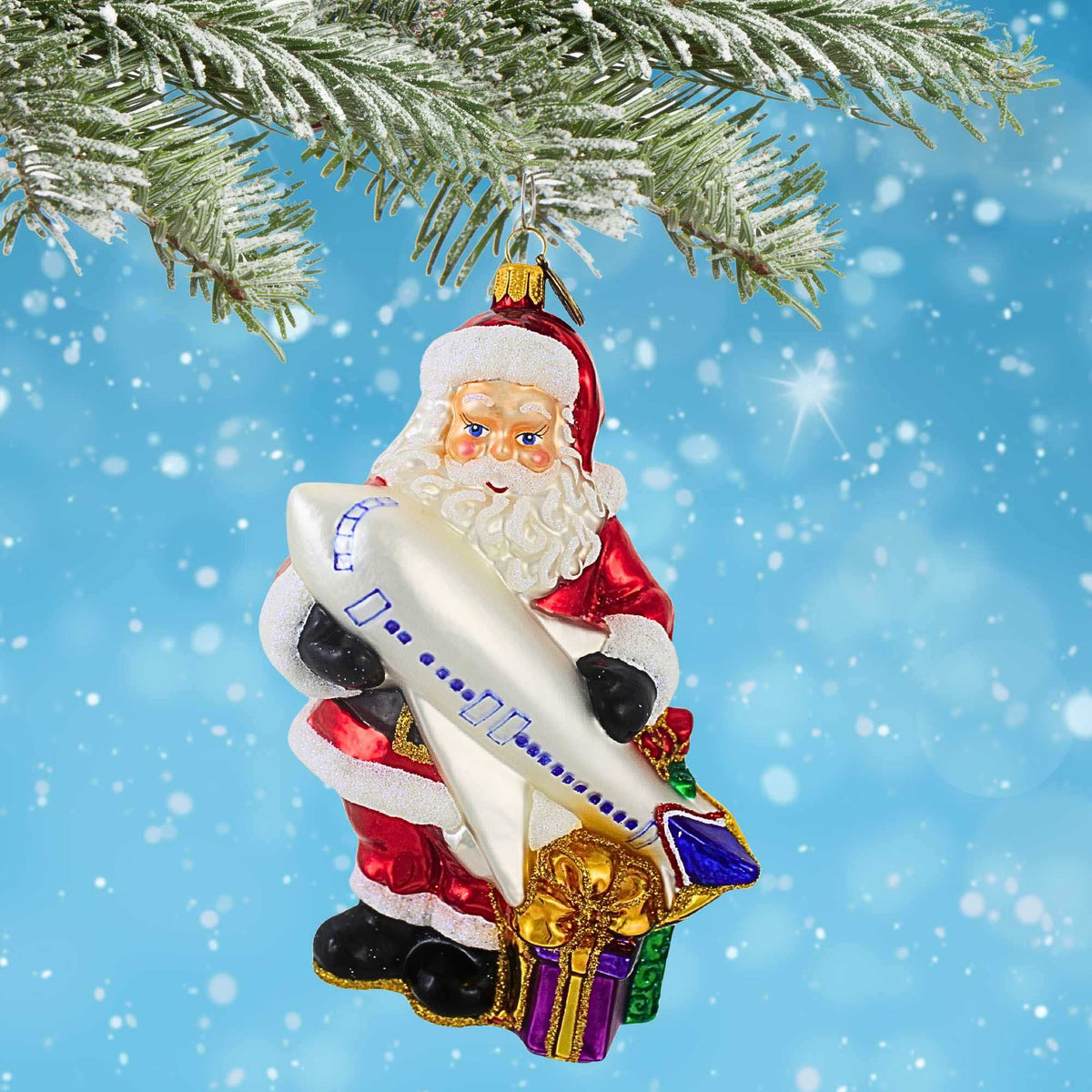 Blubom Santa With Silver Jet - - SBKGifts.com