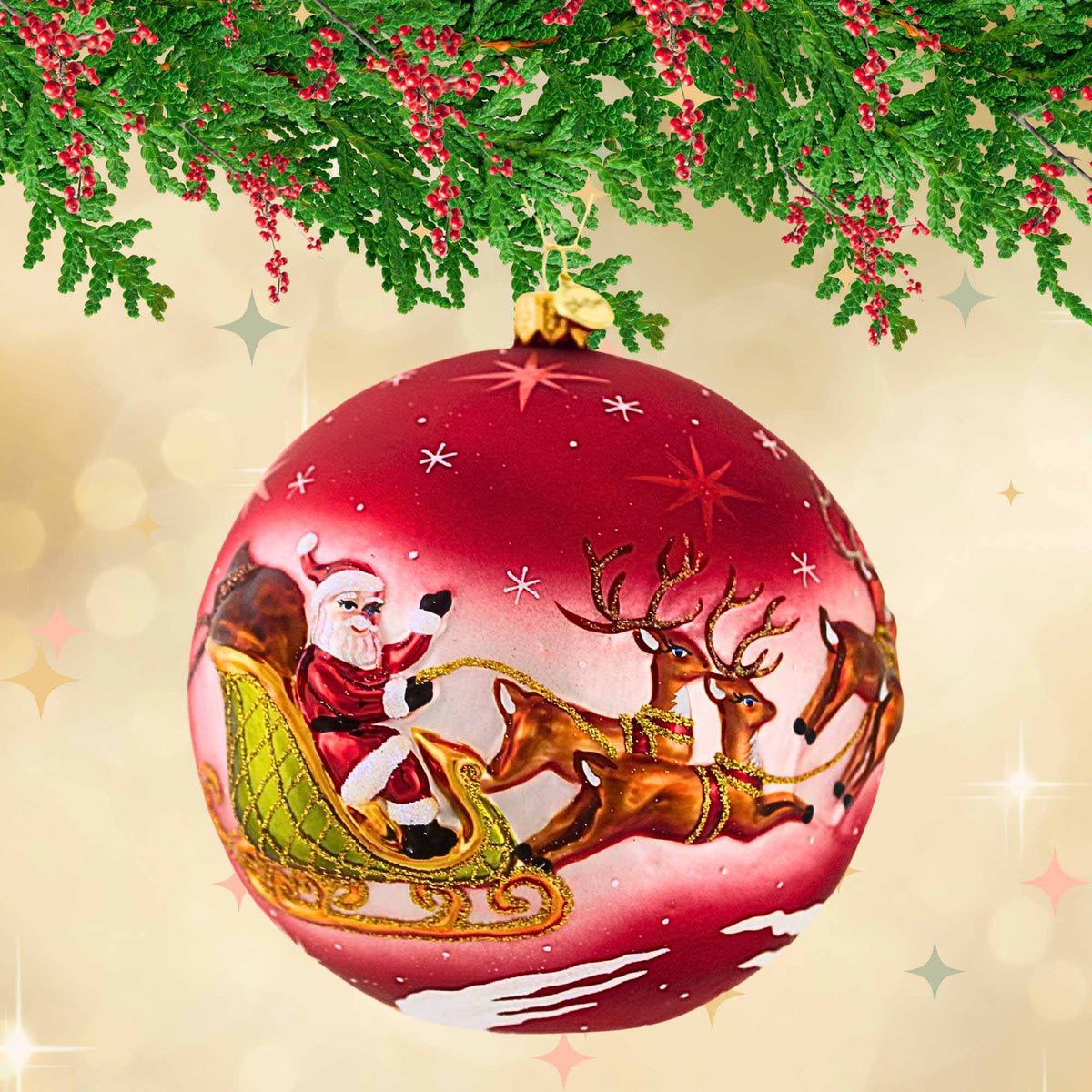 Blubom Santa And Team In Flight - - SBKGifts.com