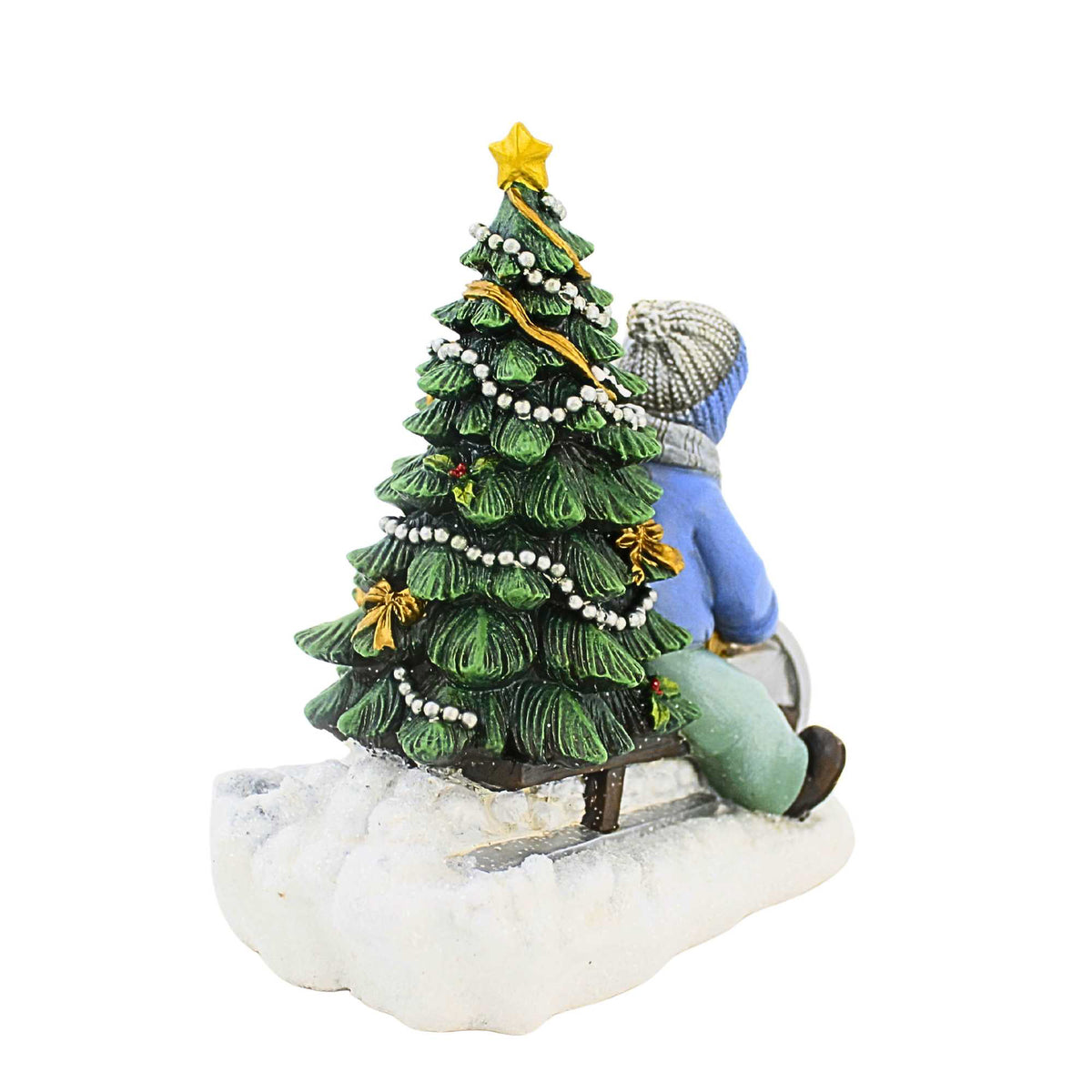 Joseph Studio Boy Sledding Figurine - - SBKGifts.com
