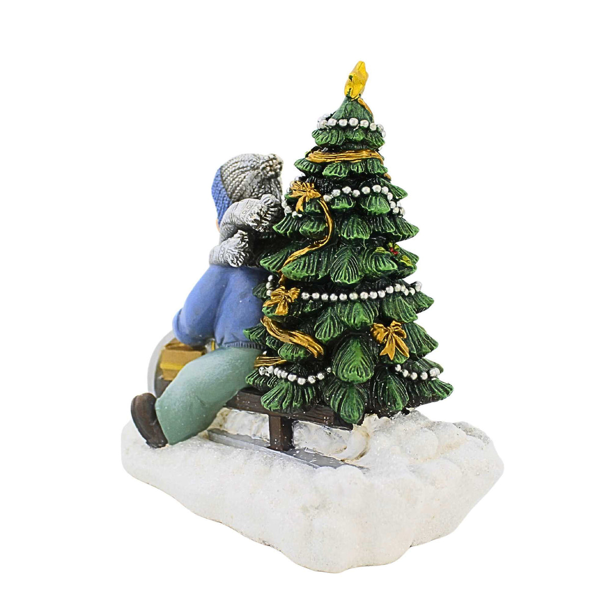 Joseph Studio Boy Sledding Figurine - - SBKGifts.com