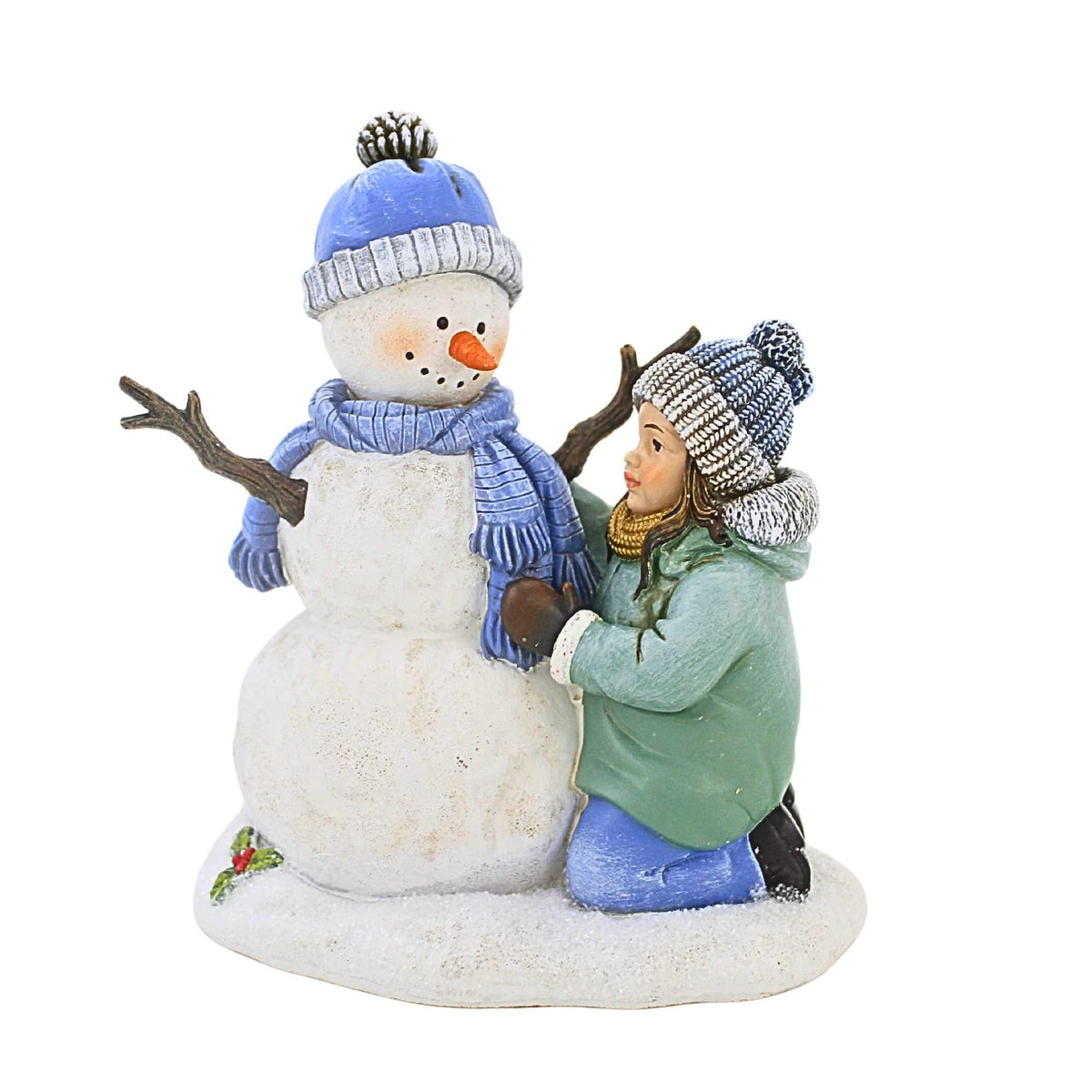 66057 Girl Building Snowman Figurine 633908