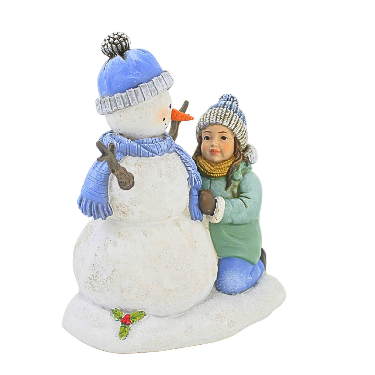 Joseph Studio Girl Building Snowman Figurine - - SBKGifts.com