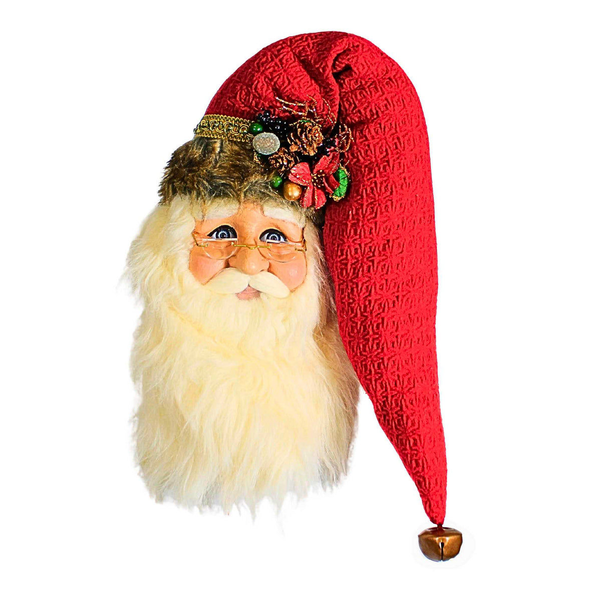 66074 Woodland Santa Head Wall Hanger SH1803