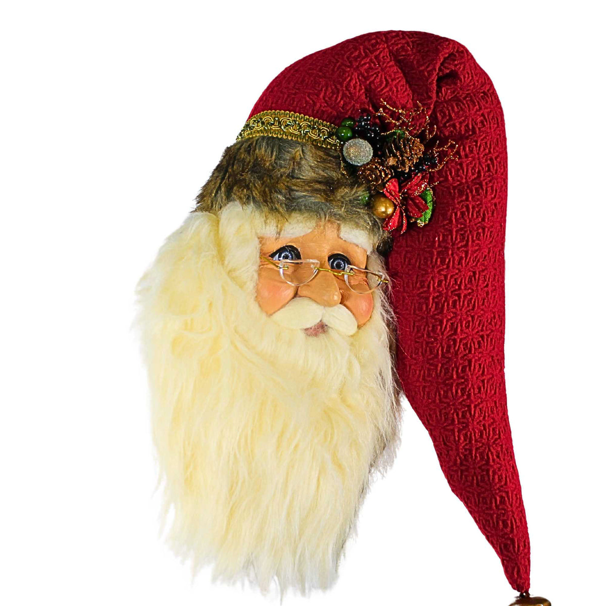 Karen Didion Woodland Santa Head Wall Hanger - - SBKGifts.com