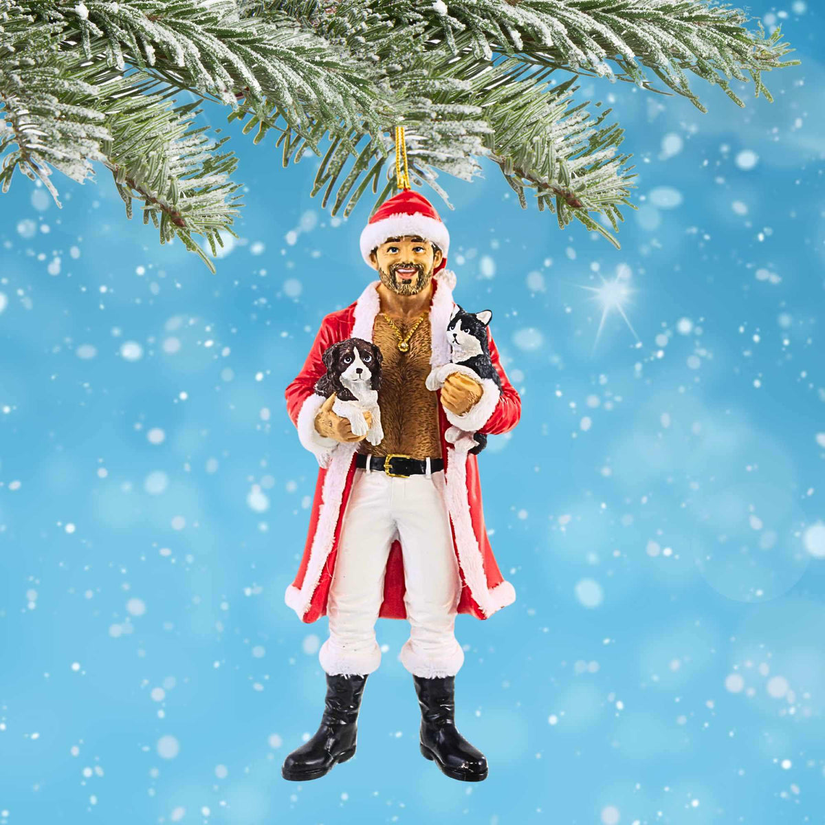 December Diamonds Puss' N Paws Santa Bear - - SBKGifts.com