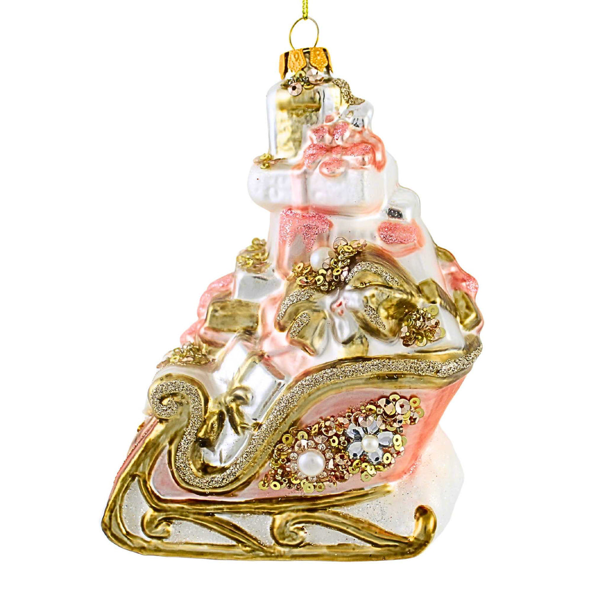 66105 Pink Sleigh With Gifts 7979350