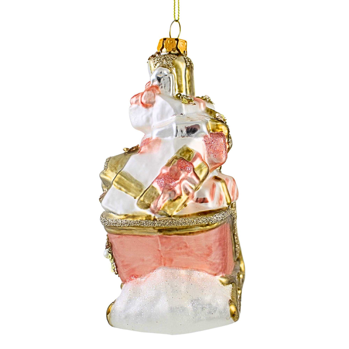 December Diamonds Pink Sleigh With Gifts - - SBKGifts.com