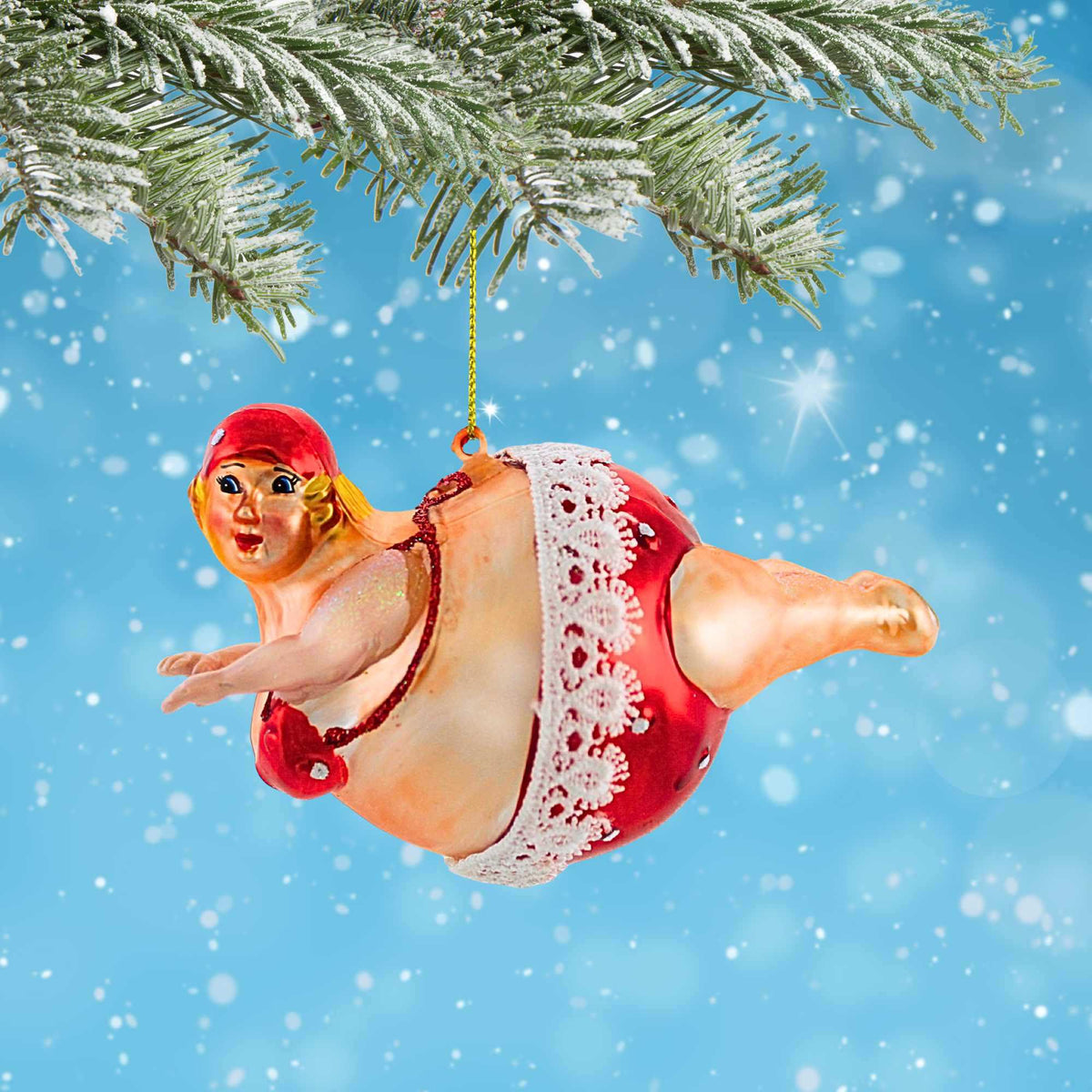 December Diamonds Plump Lady Swimmer - - SBKGifts.com