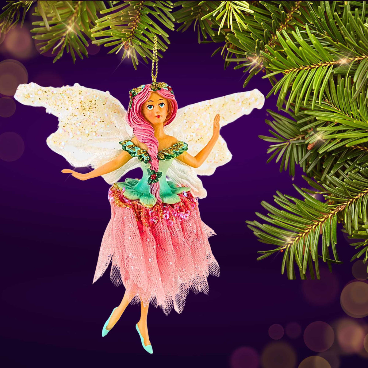December Diamonds Garden Pink Fairy Ornament - - SBKGifts.com