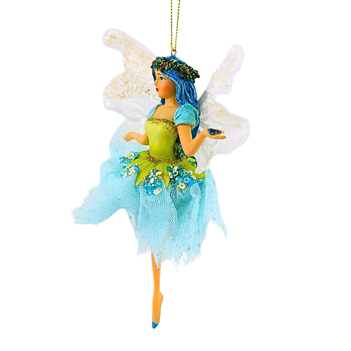 December Diamonds Garden Blue Fairy Ornament - - SBKGifts.com